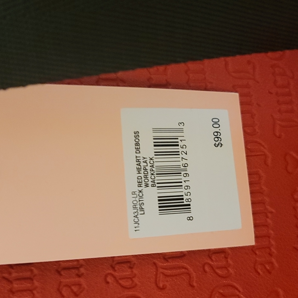 Juicy couture lipstick red deboss backpack - Picture 6 of 10
